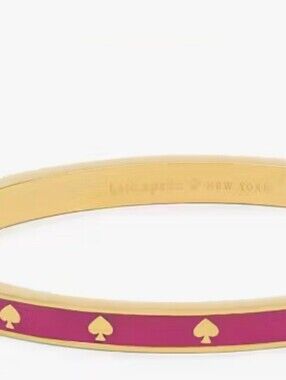 Kate Spade Dark Pink Enamel Bangle Bracelet EUC